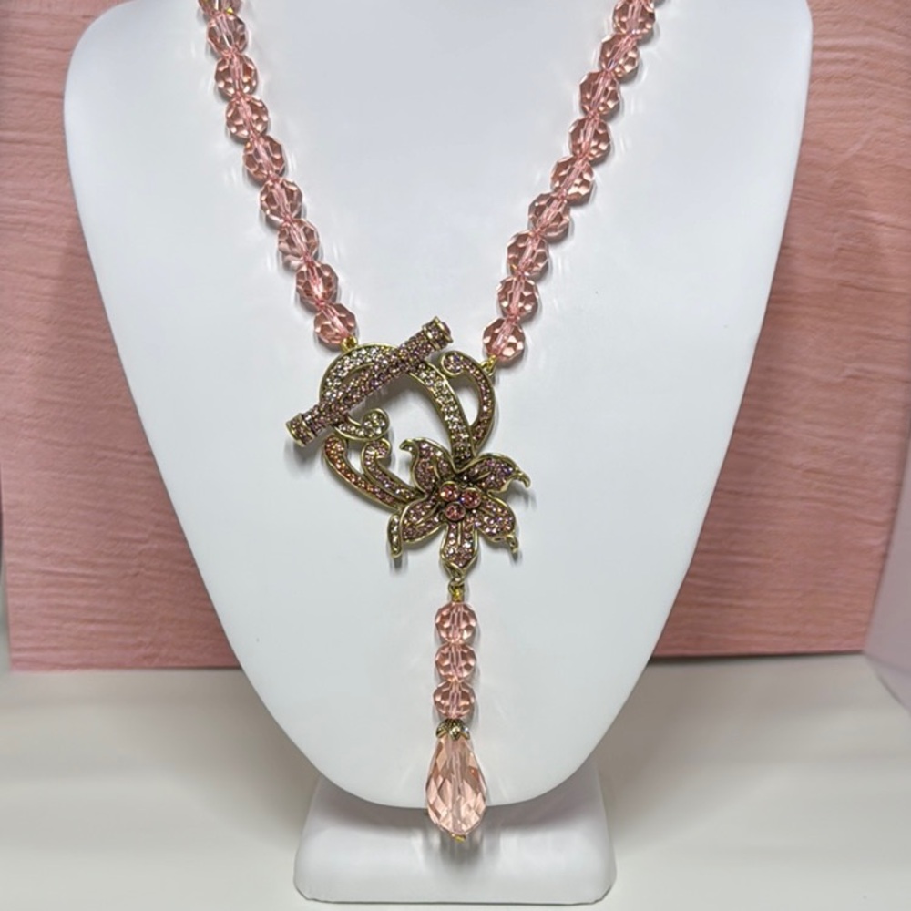 Heidi Daus "Perennial Favorite" Toggle Drop Necklace